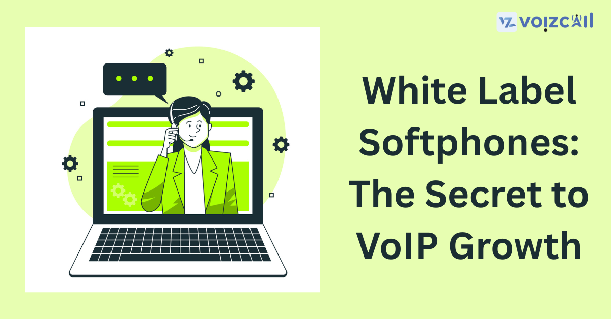 Customized white label softphone interface with VoIP branding