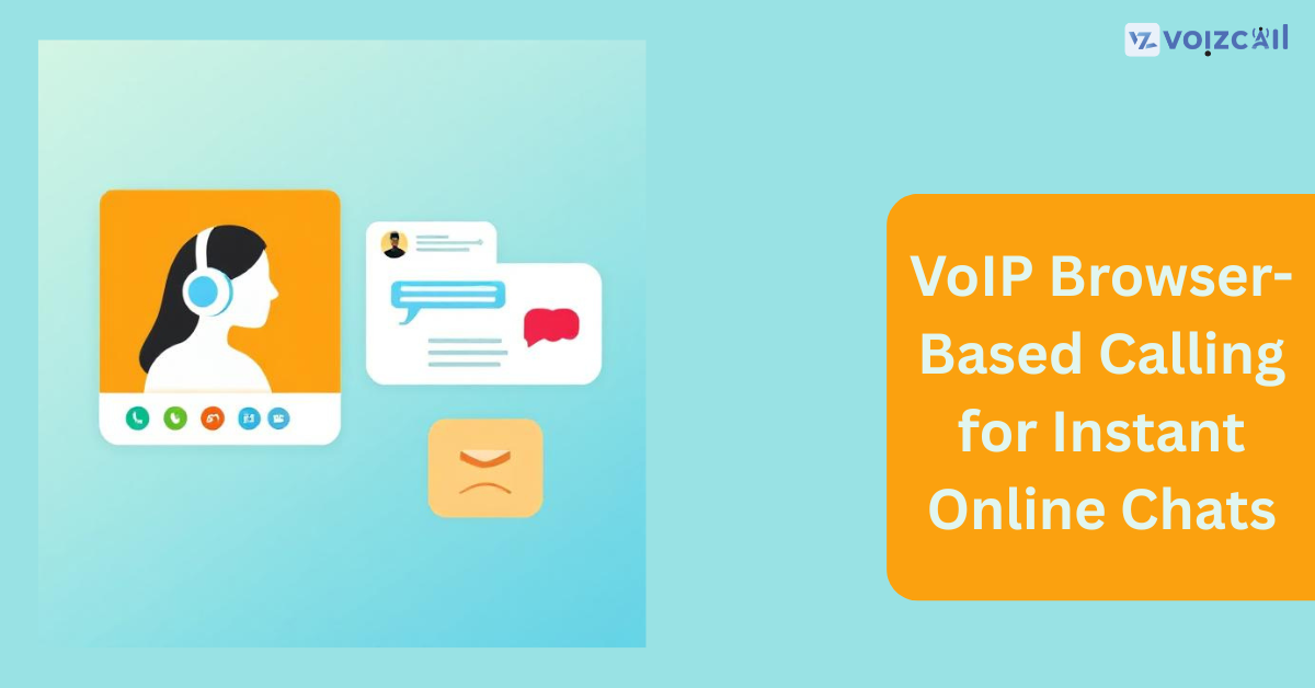 User making a voice call via web browser VoIP client