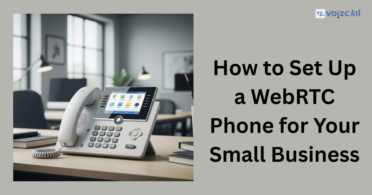 Business owner setting up WebRTC phone on laptop browser