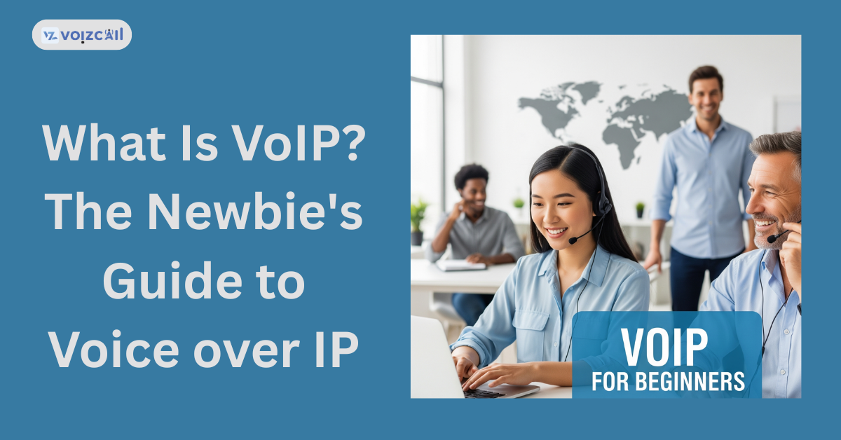 Beginner reading a VoIP guide on a tablet