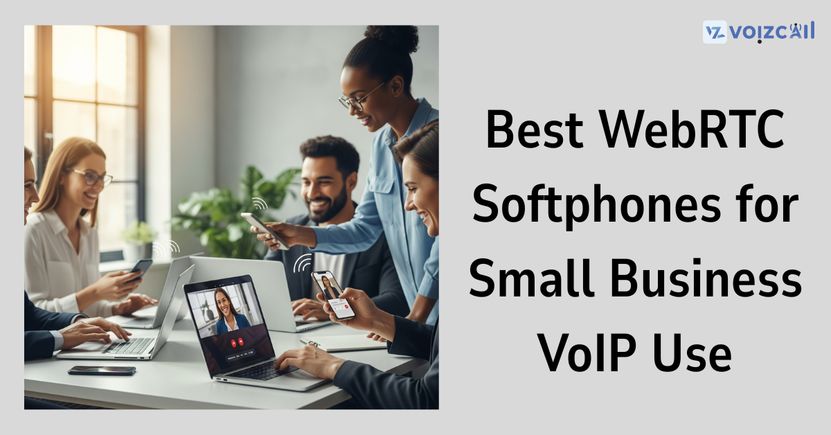 WebRTC softphone interface for small business communication