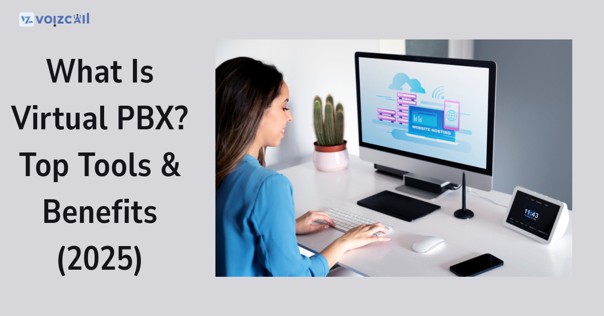 Business team using virtual PBX on mobile and desktop devices