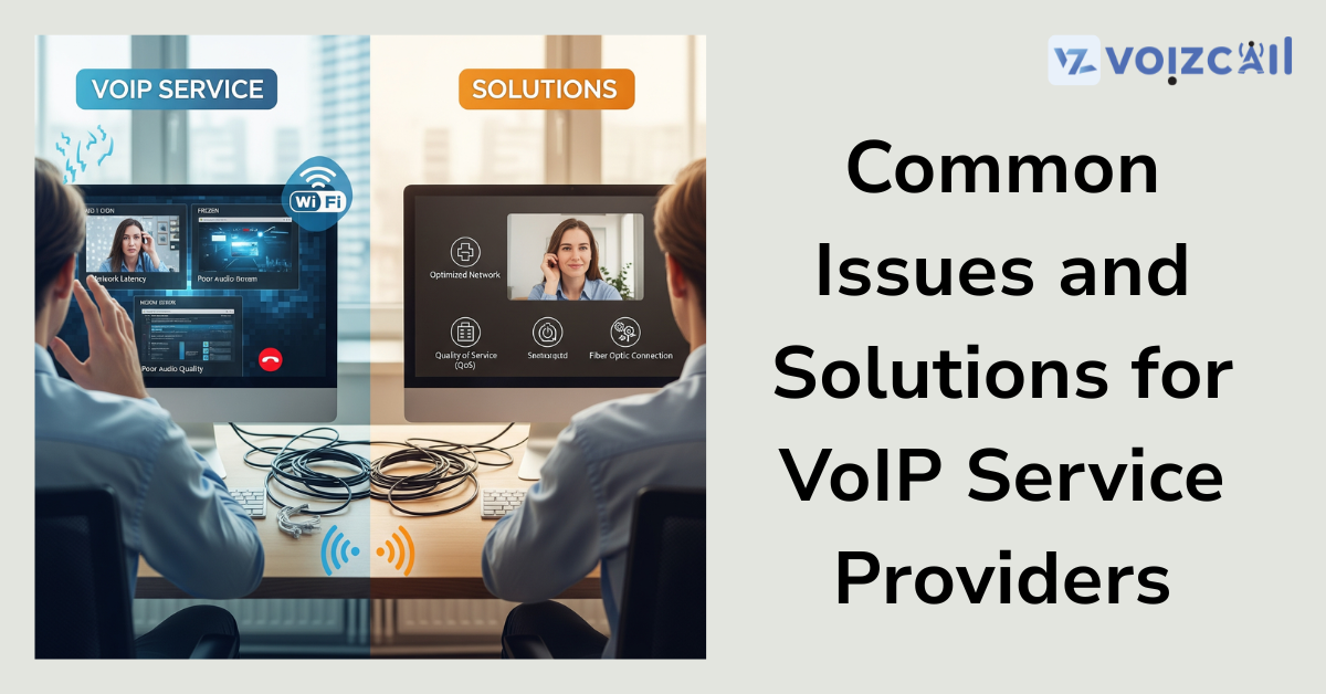 Infographic listing top 10 VoIP issues and their troubleshooting steps