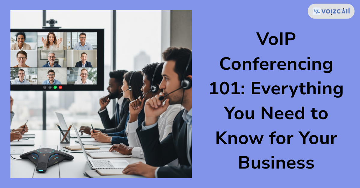Small business owner hosting virtual client call using VoIP