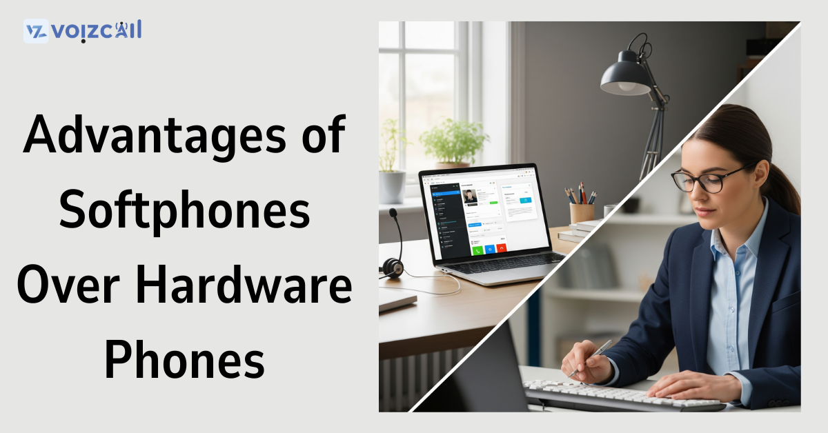 Eco-friendly workspace setup using softphones instead of desk phones